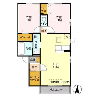 グリーンテラス I【1階】の間取り
