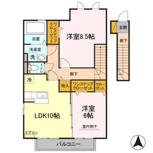 グレイスヴィラ 壱番館【2階】の間取り
