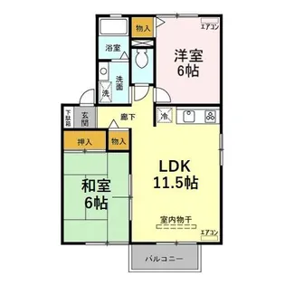 ホワイトヴュー 弐番館【1階】の間取り