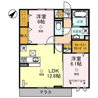 メイプルシャトー【1階】の間取り