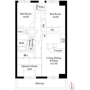 グランドール・ラシン【3階】の間取り