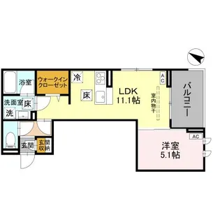 リーセント ビオラ【1階】の間取り