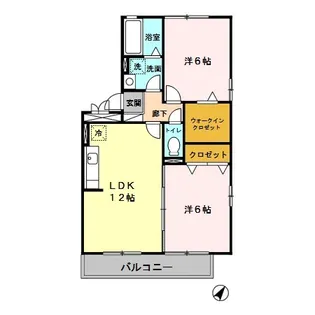ハーヴェストヒルズ B【3階】の間取り