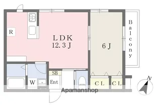 デュシット宮原【101号室】の間取り