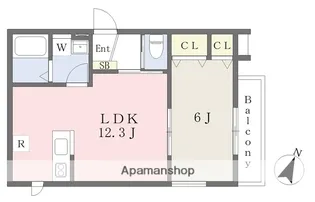 デュシット宮原【103号室】の間取り