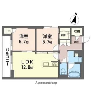 グランレーヴ宮原【3階】の間取り