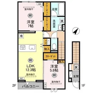 ベルヴィル【2階】の間取り