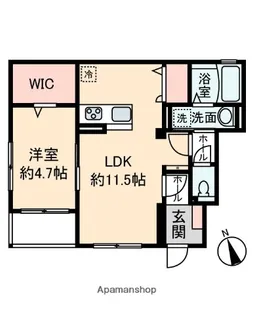 SANCTBELLE COURT【102号室】の間取り