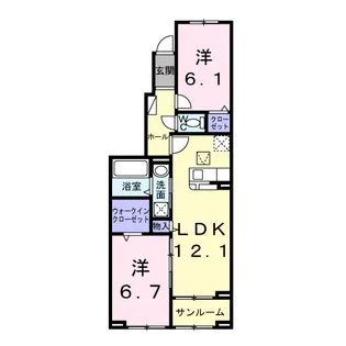 エリオス【1階】の間取り