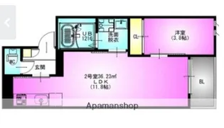 REGALEST響【202号室】の間取り