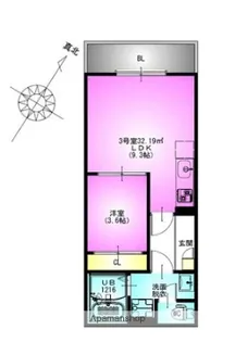 REGALEST響【103号室】の間取り