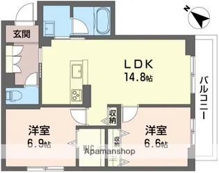 サンパティーク M【303号室】の間取り