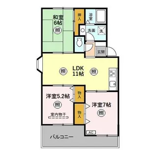 サンヴァリー I【3階】の間取り