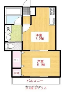 モダンカーサ東大宮Ⅱ【1階】の間取り