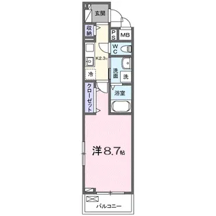 ヒカルサさいたま宮原【2階】の間取り