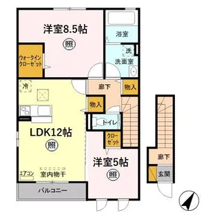 ソレアード A【2階】の間取り