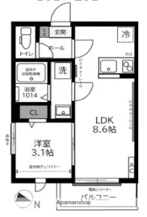 ガーデンヒルズ宮原【2階】の間取り