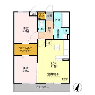 ルーエ本郷【1階】の間取り