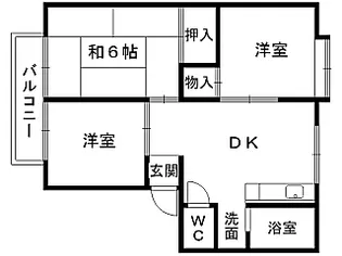 サンシティ大谷【103号室号室】の間取り