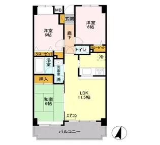 ブリリアント【5階】の間取り