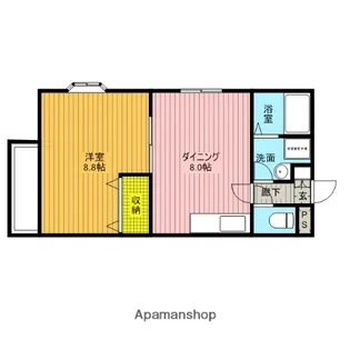 クレスト【1階】の間取り