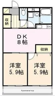 クレスト【1階】の間取り