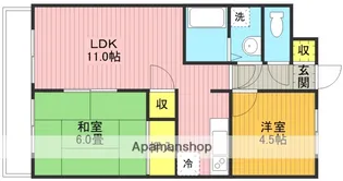 ビューフラッツオオキ【2階】の間取り