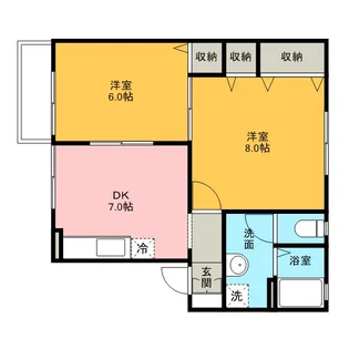 ジュネスハイム 弐番館【1階】の間取り