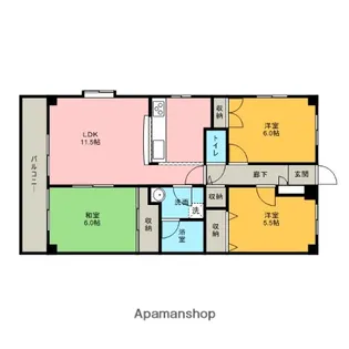 アクロプレステージⅡ【4階】の間取り