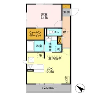 クレール原新町【3階】の間取り
