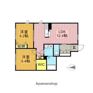 OR COMFORT【Ⅱ101号室】の間取り