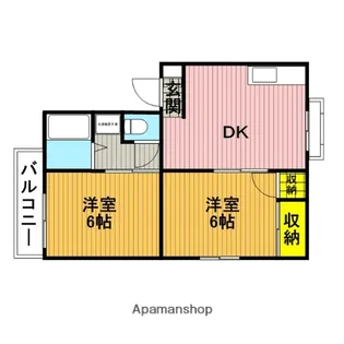 ガーデニアコート北町【102号室】の間取り