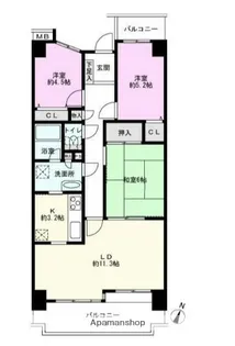 蕨スカイマンション【7階】の間取り