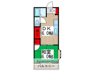 ヴィラ塚越【205号室】の間取り