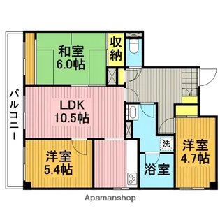 ツインズ浦和【4階】の間取り