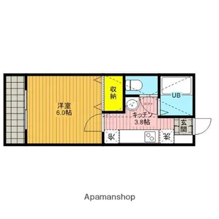ホワイトウェーブ【103号室】の間取り