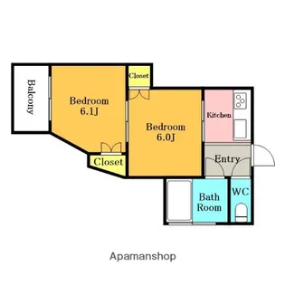 ピアロードマンション【303号室】の間取り