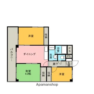 グレースマンション芝【503号室】の間取り