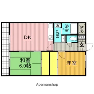 グレースマンション芝【205号室】の間取り