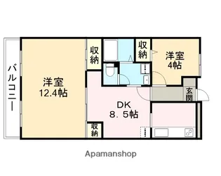 須賀第9マンション【303号室】の間取り