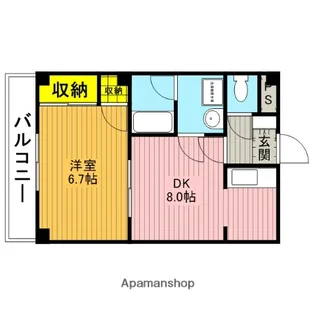 芝樋ノ爪KFマンション【204号室】の間取り