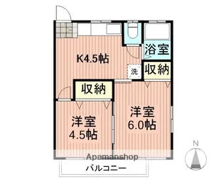 第二清美荘【201号室】の間取り