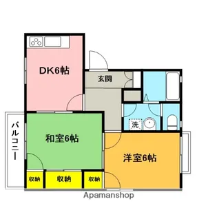 エレガント壱番館【1階】の間取り