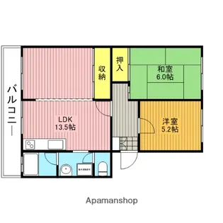 原マンション【102号室】の間取り