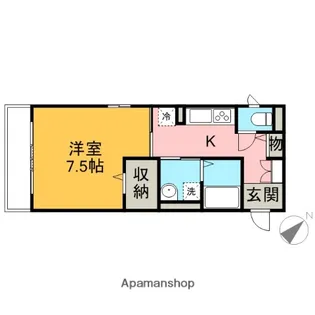 ZELKOVA【201号室】の間取り