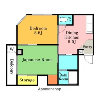 宇山ハイツ【201号室】の間取り