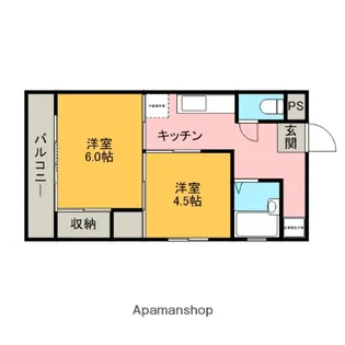 コーポ関根【403号室】の間取り