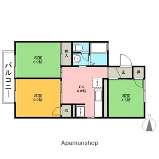 グランドール【202号室】の間取り