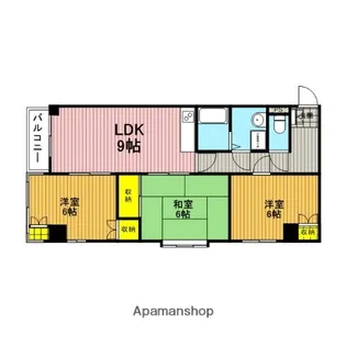 ラルテメゾン・ミヤザキ【303号室】の間取り
