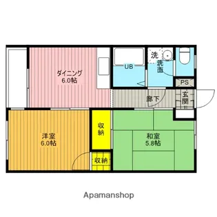 2DKの間取り画像